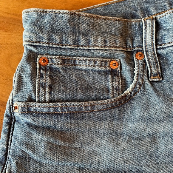 J.Crew High-Rise Jean Shorts, Size 32, Raw Cuffed Hem - Picture 3 of 10